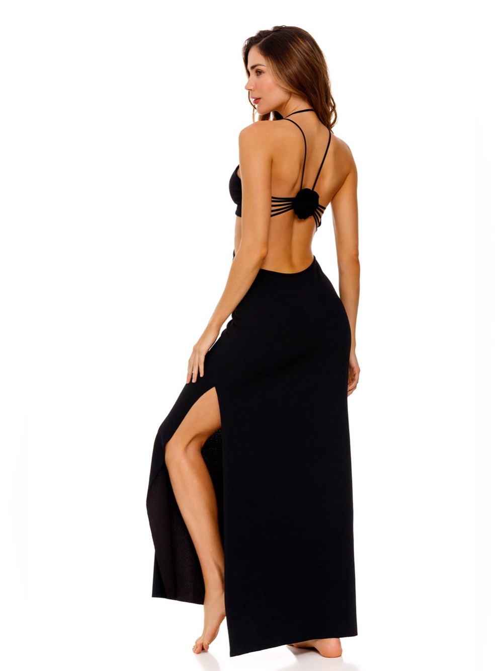 Agua Bendita Black Giselle Maxi Dress - size medium - NWT - Picture 2 of 4